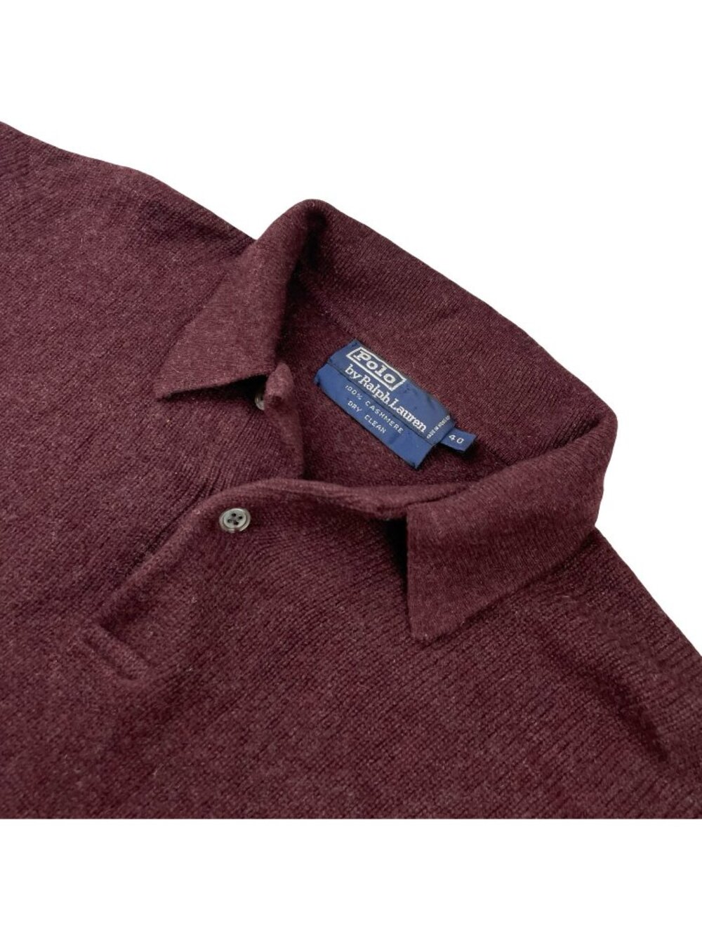 VTG Polo Ralph Lauren Men's 100% Cashmere Polo Sweater Purple • Size 40 | Medium